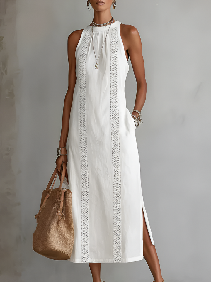 Jimena | Relaxed Lace White Maxi Dress